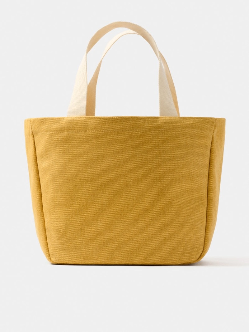 Women's HOFF Shopper Canvas Calanques Bags Yellow Philippines | H3G-0478
