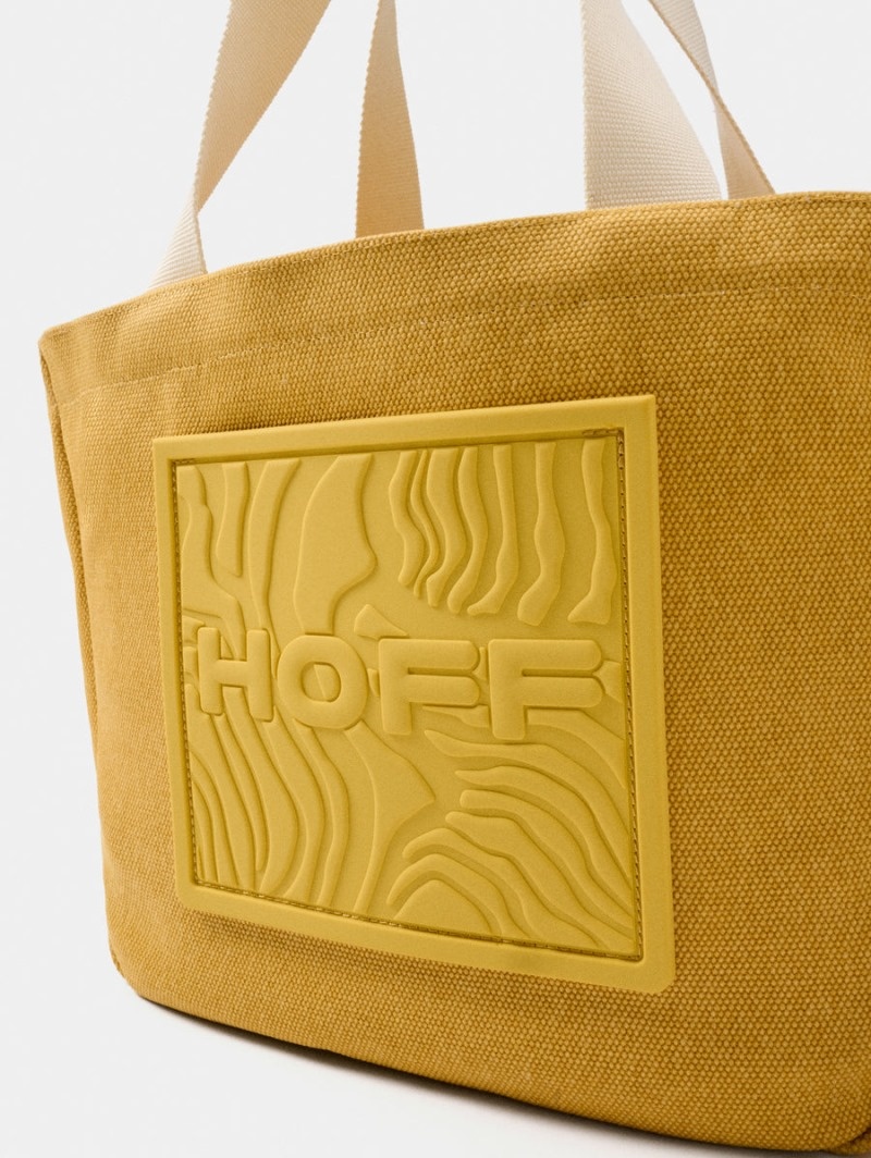 Women's HOFF Shopper Canvas Calanques Bags Yellow Philippines | H3G-0478