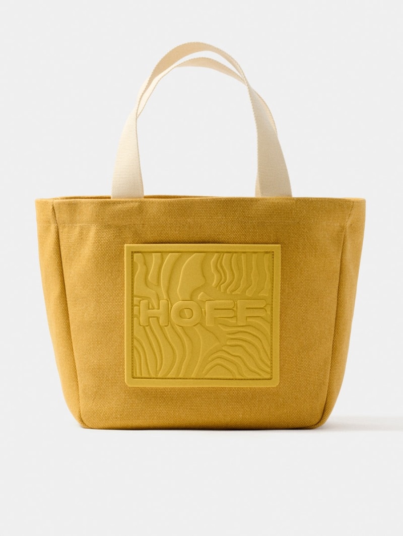 Women's HOFF Shopper Canvas Calanques Bags Yellow Philippines | H3G-0478